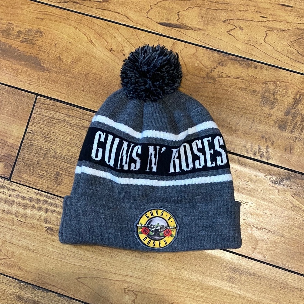 Guns N' Roses Gray Pom Beanie hat toque